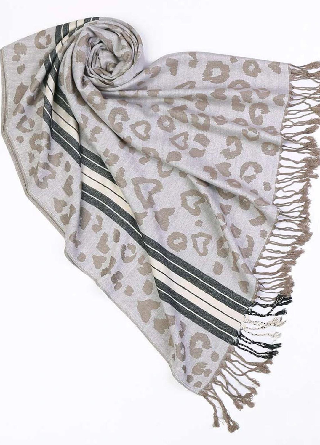 Abaya pk  Cashmere  Hijab ABA22HB GREY JACQUARD CASHMERE - Pashmina Hijabs