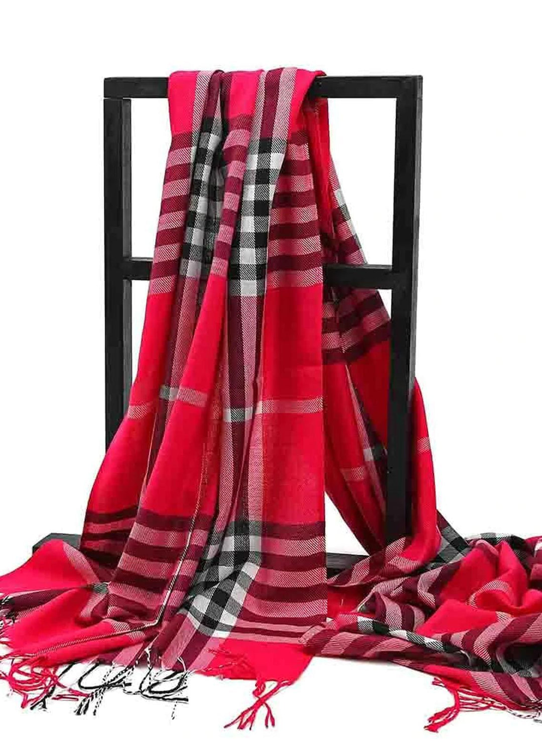 Abaya pk  Pashmina  Hijab ABA22HB MAGENTA PLAID - Pashmina Hijabs