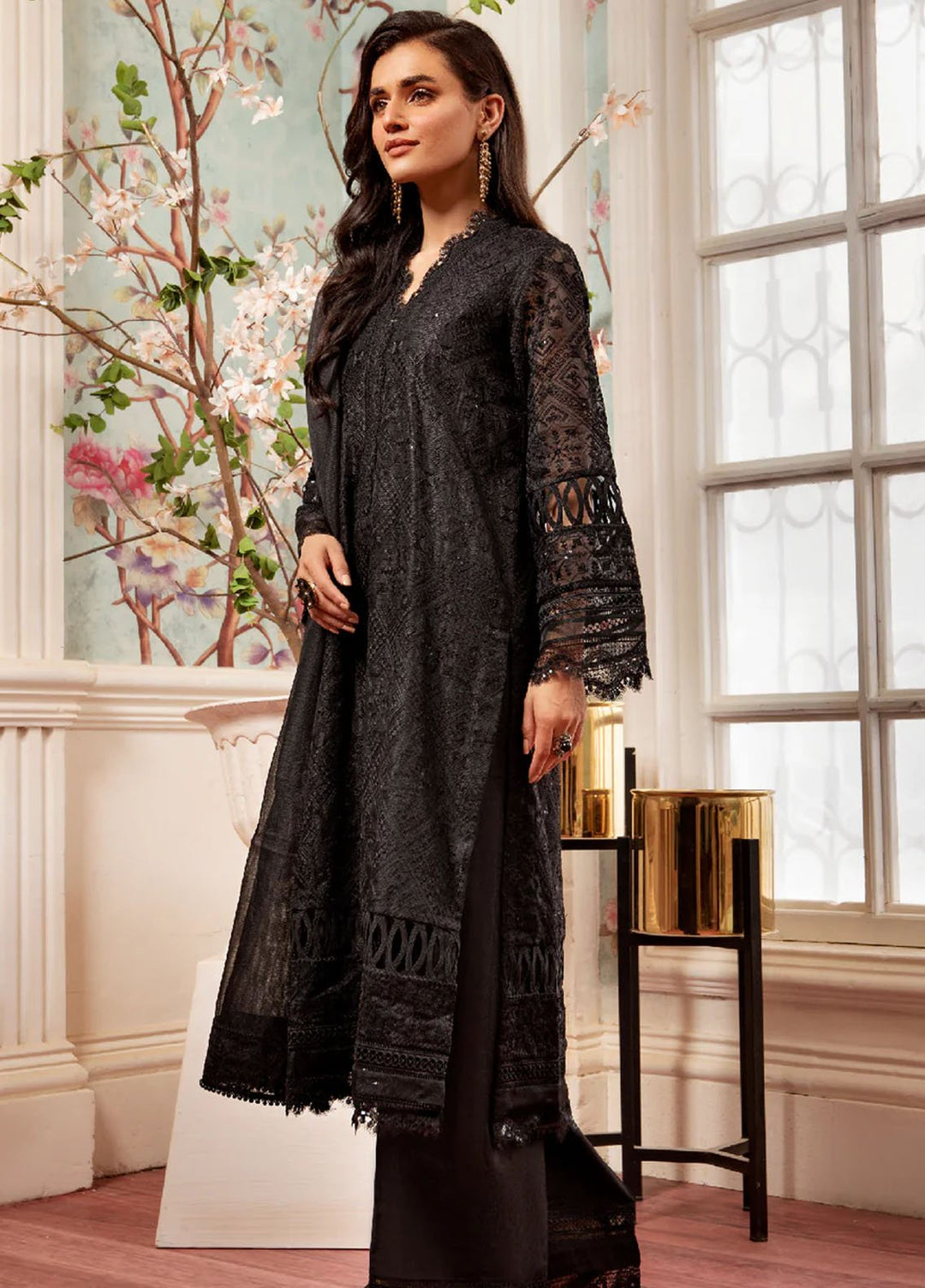 Pashmire Pret Embroidered Net 3 Piece Suit Zarnab