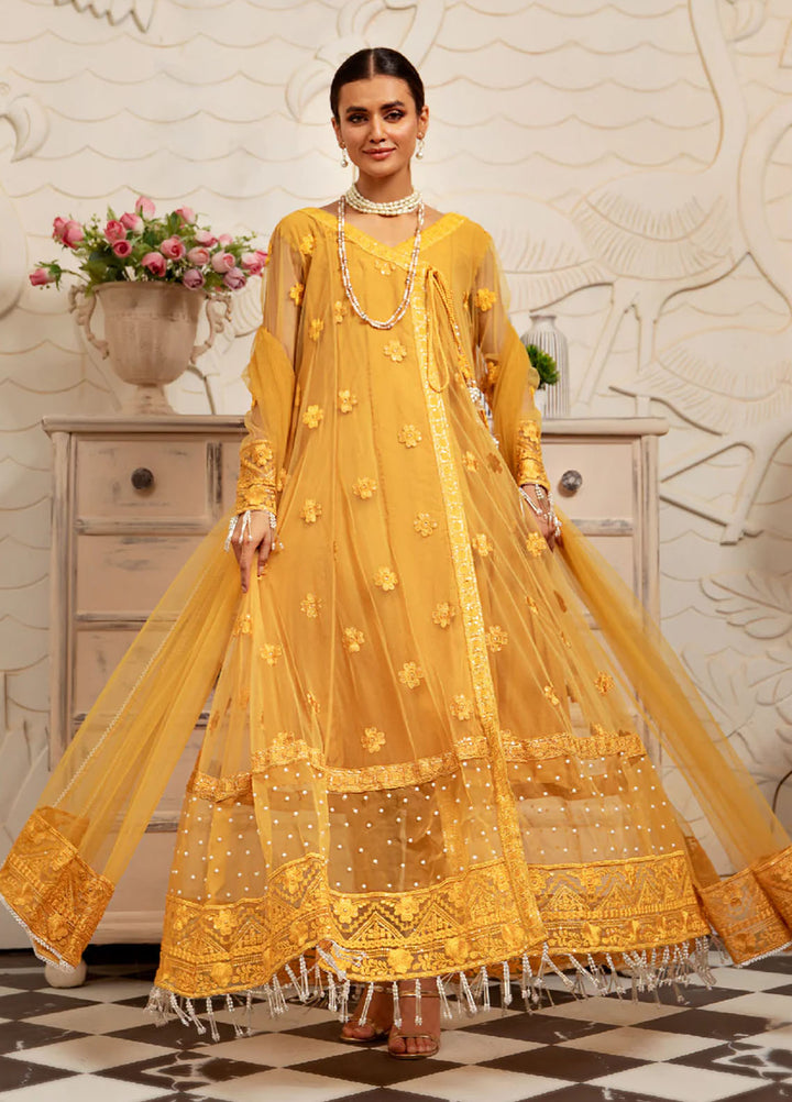 Pashmire Pret Embroidered Net 3 Piece Suit Zarnish