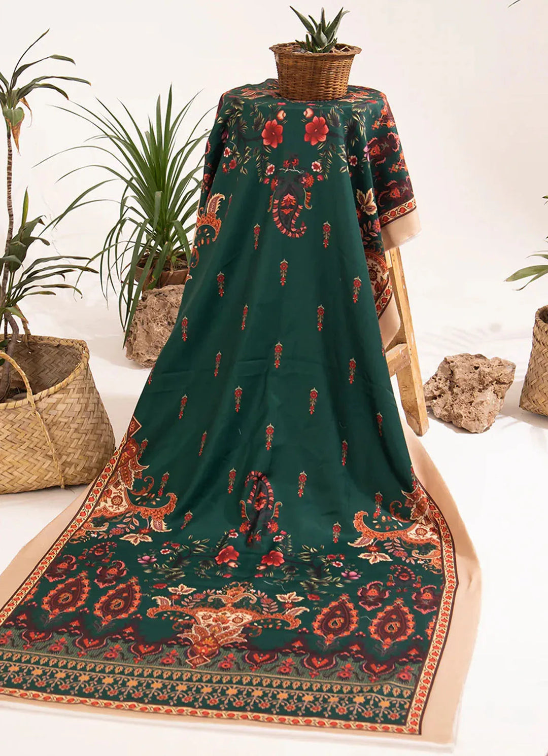 Pashmire Shawl PM24A Verdant - Shawl Collection