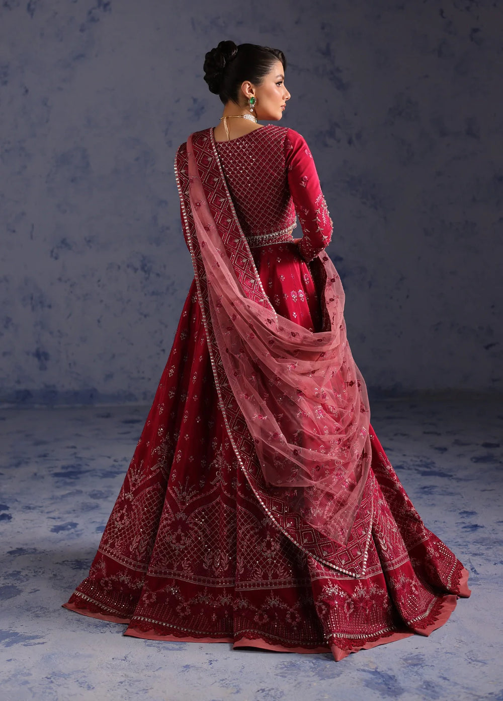 Amoris by Imran Ramzan Embroidered Grip 3 Piece Suit Passion Ecarlate - Wedding Collection