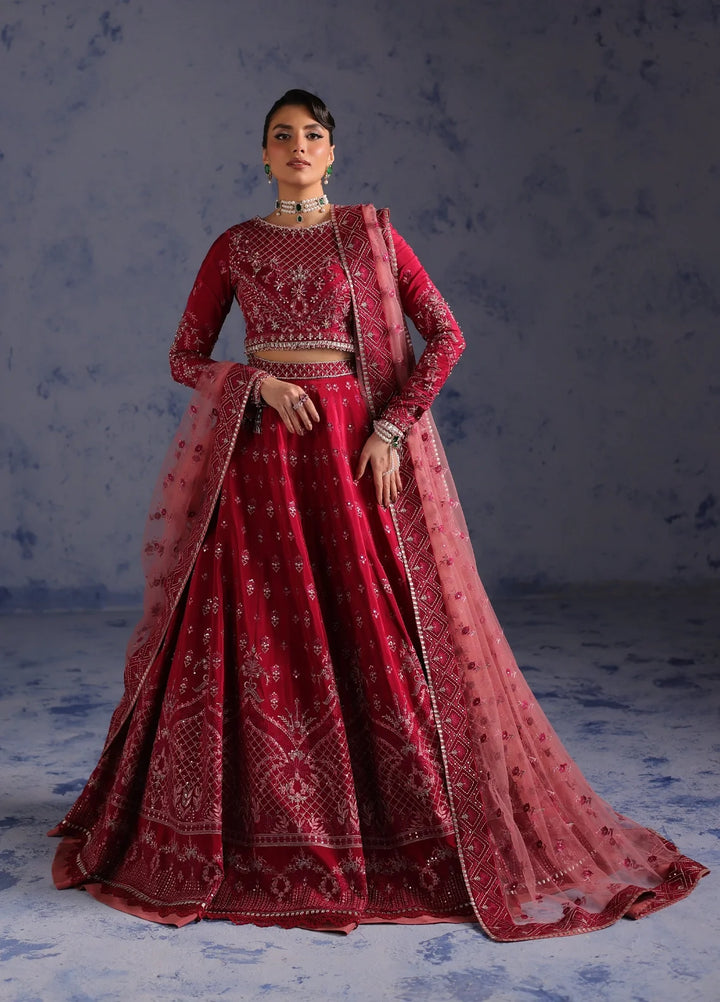 Amoris by Imran Ramzan Embroidered Grip 3 Piece Suit Passion Ecarlate - Wedding Collection