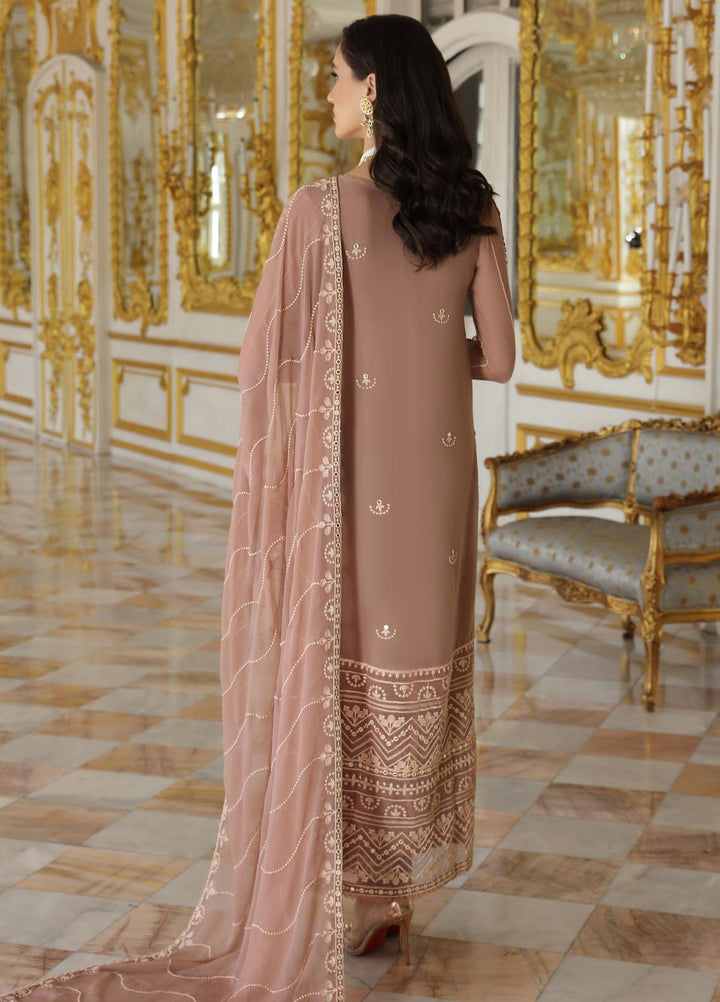 Merakish By Shahzeb Textiles Embroidered Chiffon Suits Unstitched 3 Piece ST23MK-V9 Pastel Pink - Luxury Collection