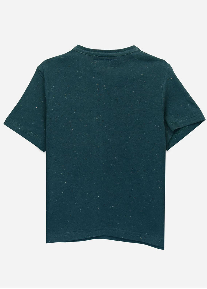 Brumano Cotton Casual T-Shirts for Boys -  Peacock Blue Short Sleeves Casual T-Shirt