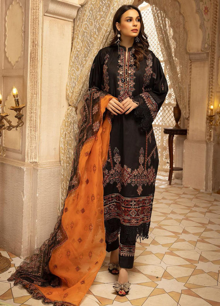 Pearl By Riaz Arts Embroidered Lawn Suits Unstitched 3 Piece RA22P 01 - Eid Collection