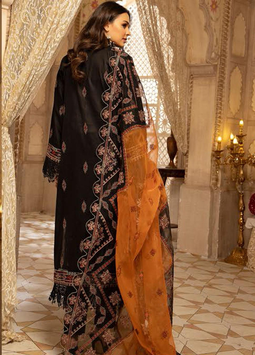 Pearl By Riaz Arts Embroidered Lawn Suits Unstitched 3 Piece RA22P 01 - Eid Collection