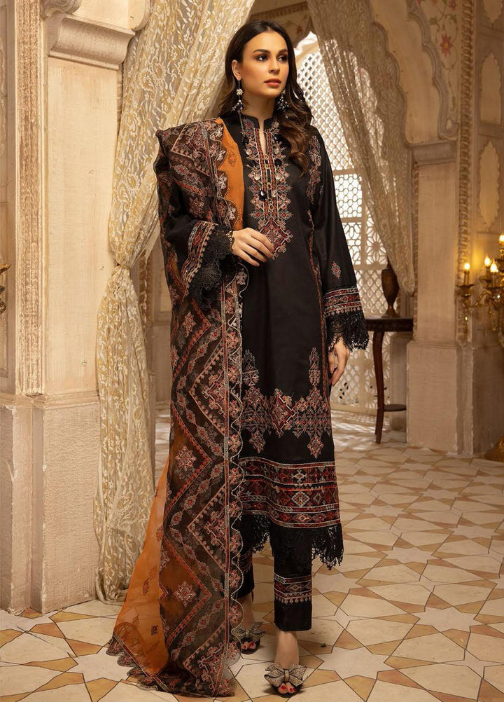 Pearl By Riaz Arts Embroidered Lawn Suits Unstitched 3 Piece RA22P 01 - Eid Collection