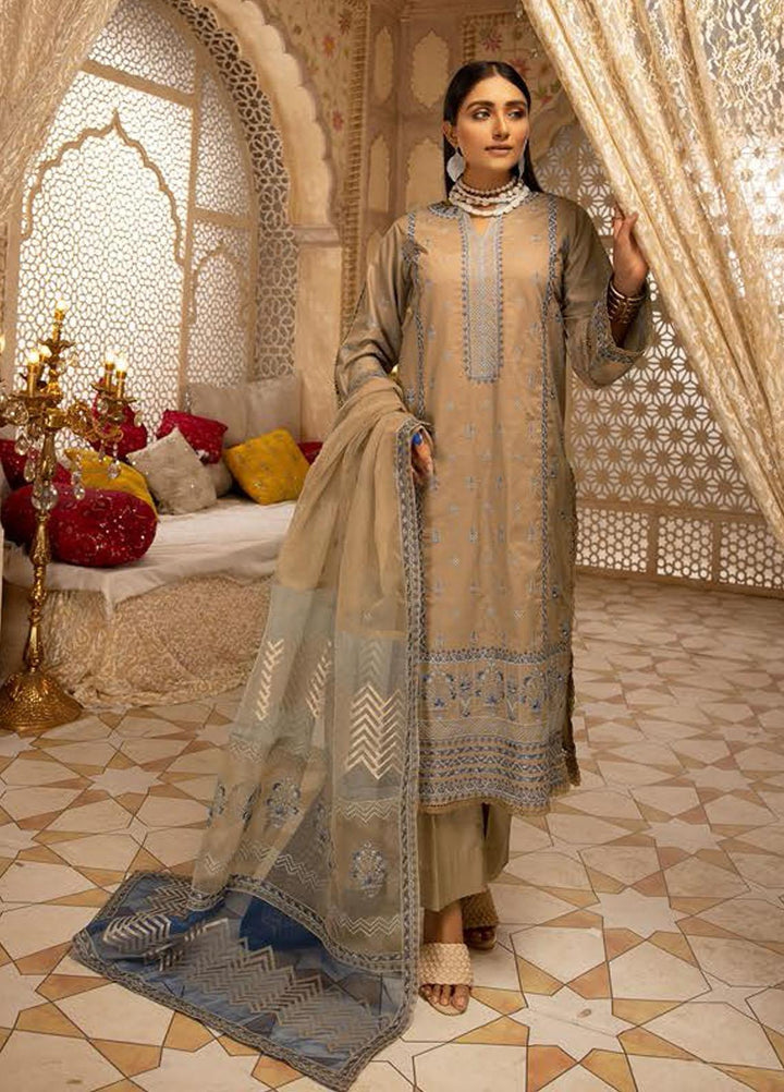 Pearl By Riaz Arts Embroidered Lawn Suits Unstitched 3 Piece RA22P 10 - Eid Collection