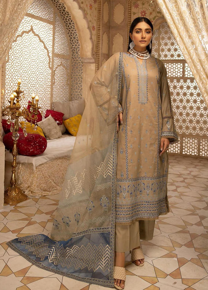 Pearl By Riaz Arts Embroidered Lawn Suits Unstitched 3 Piece RA22P 10 - Eid Collection
