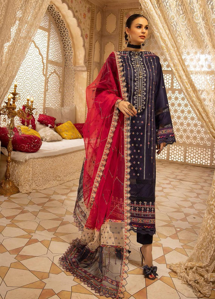 Pearl By Riaz Arts Embroidered Lawn Suits Unstitched 3 Piece RA22P 11 - Eid Collection