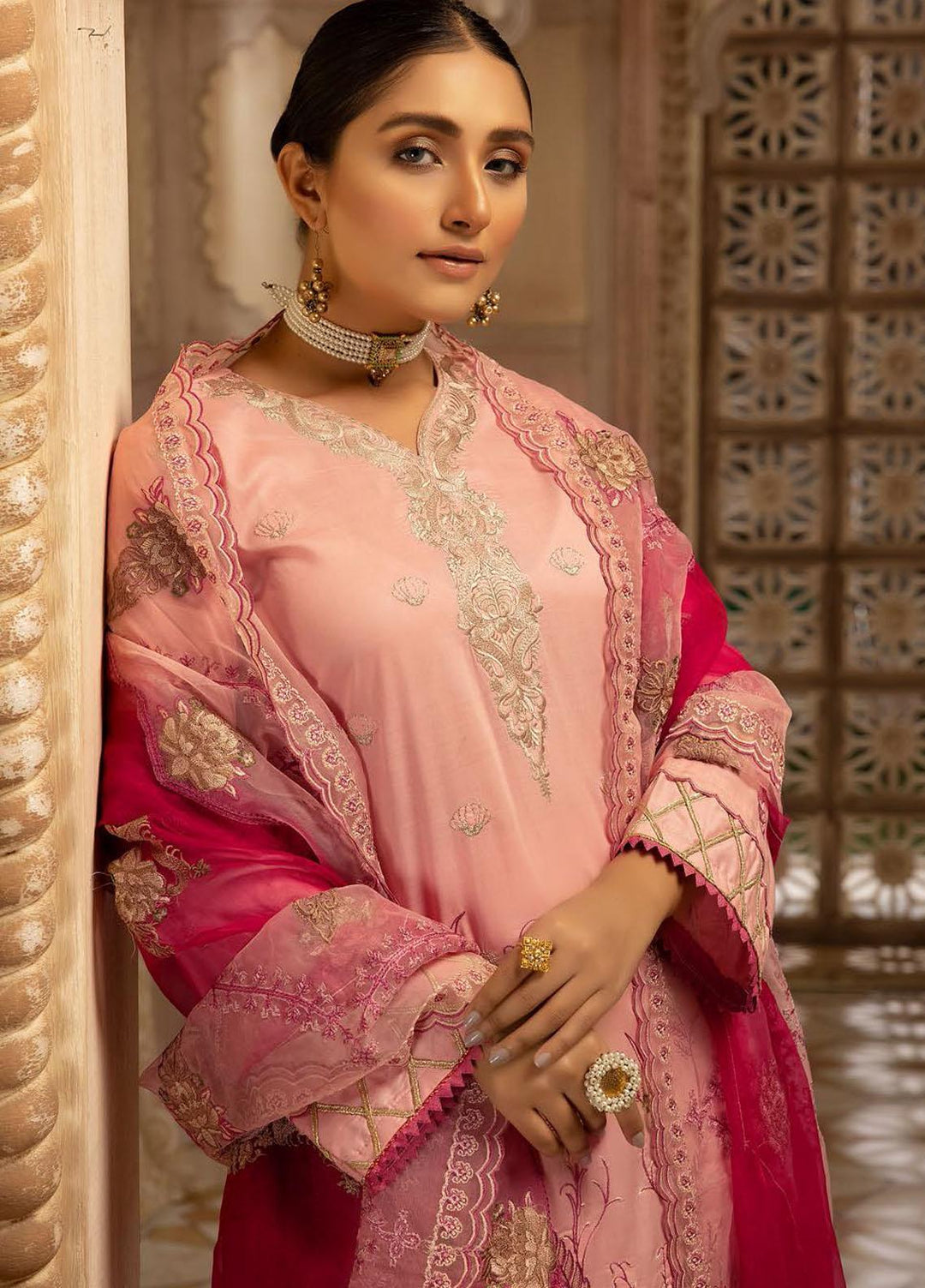 Pearl By Riaz Arts Embroidered Lawn Suits Unstitched 3 Piece RA22P 13 - Eid Collection