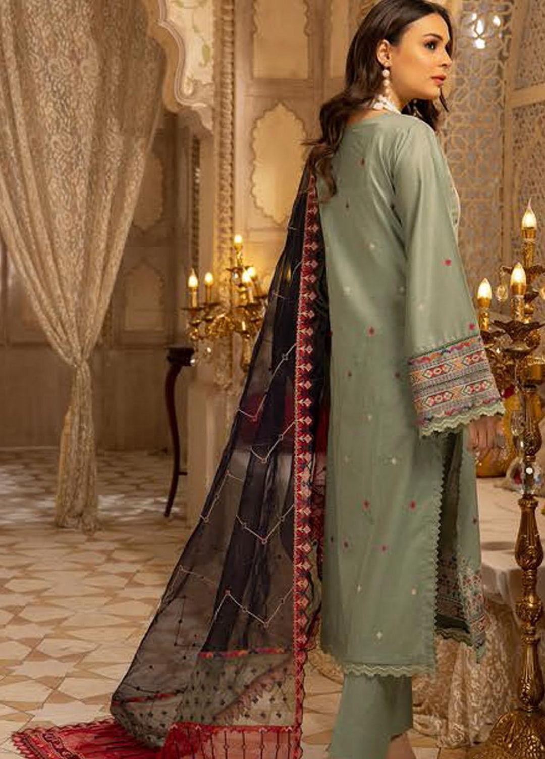 Pearl By Riaz Arts Embroidered Lawn Suits Unstitched 3 Piece RA22P 03 - Eid Collection