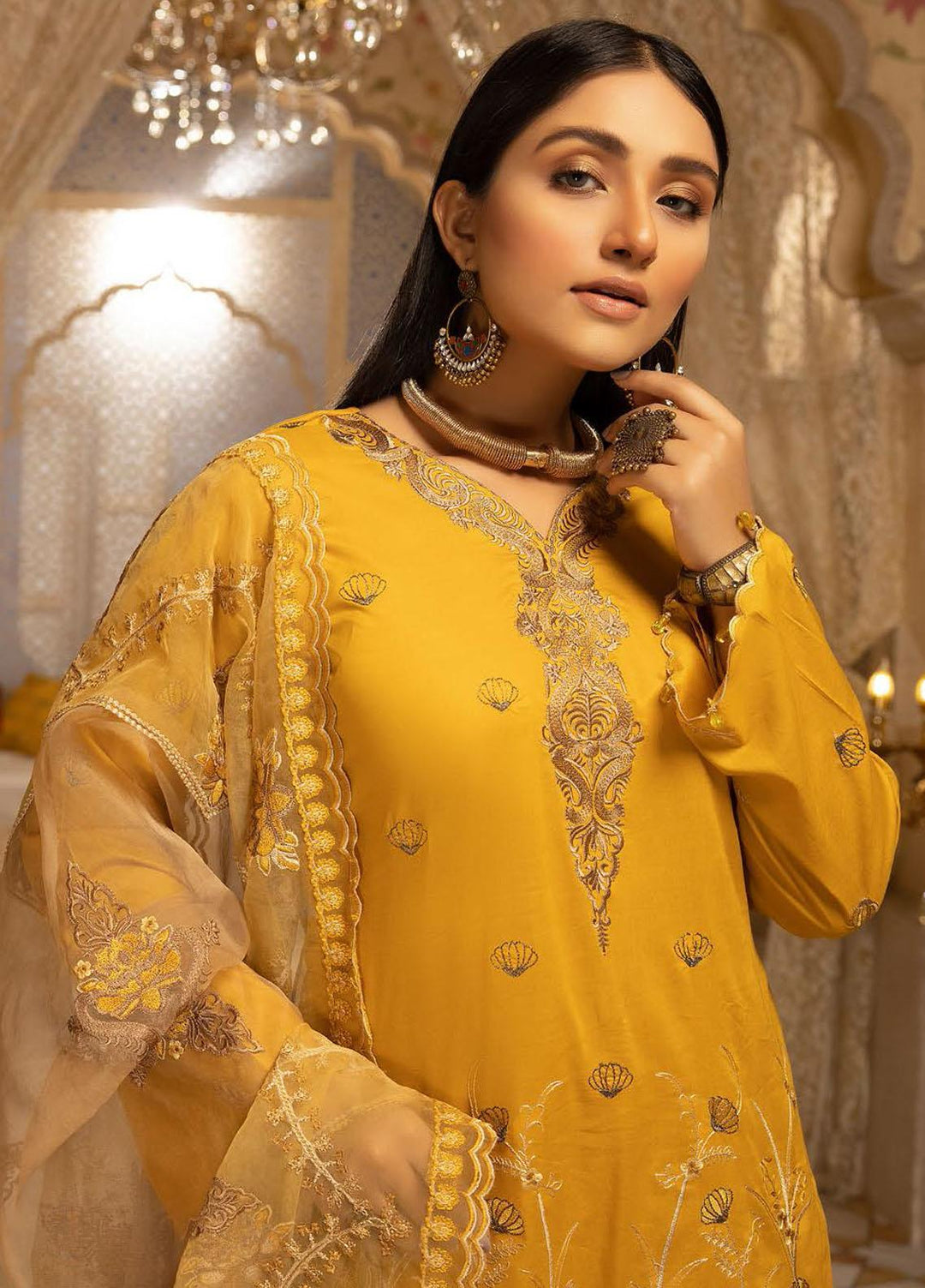 Pearl By Riaz Arts Embroidered Lawn Suits Unstitched 3 Piece RA22P 04 - Eid Collection