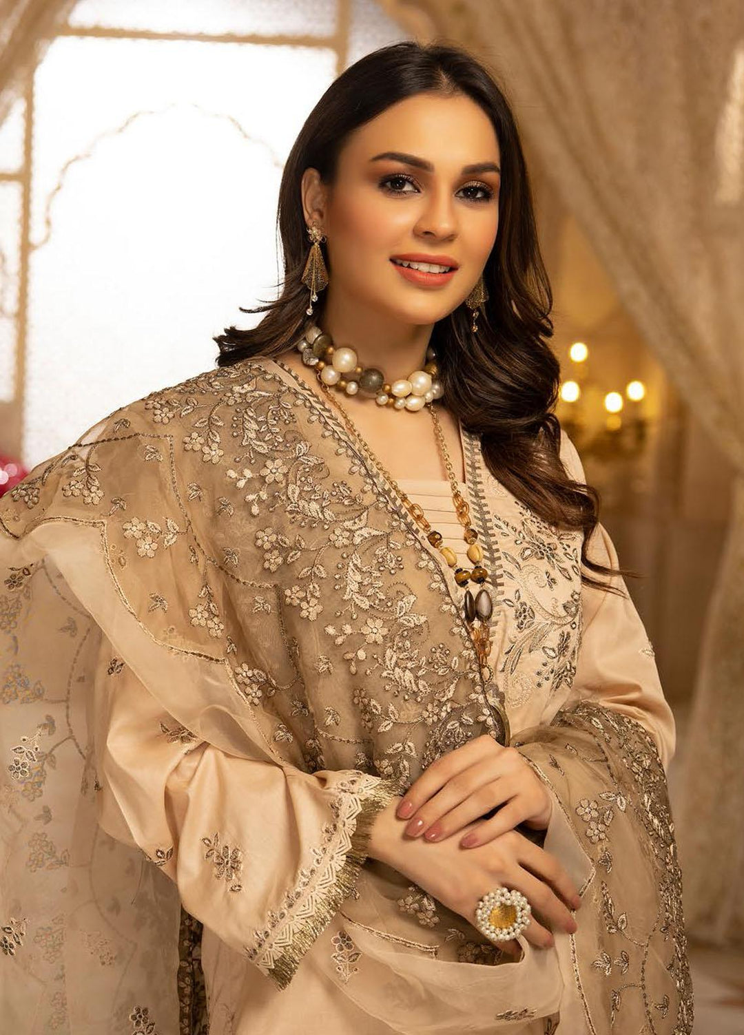 Pearl By Riaz Arts Embroidered Lawn Suits Unstitched 3 Piece RA22P 05 - Eid Collection
