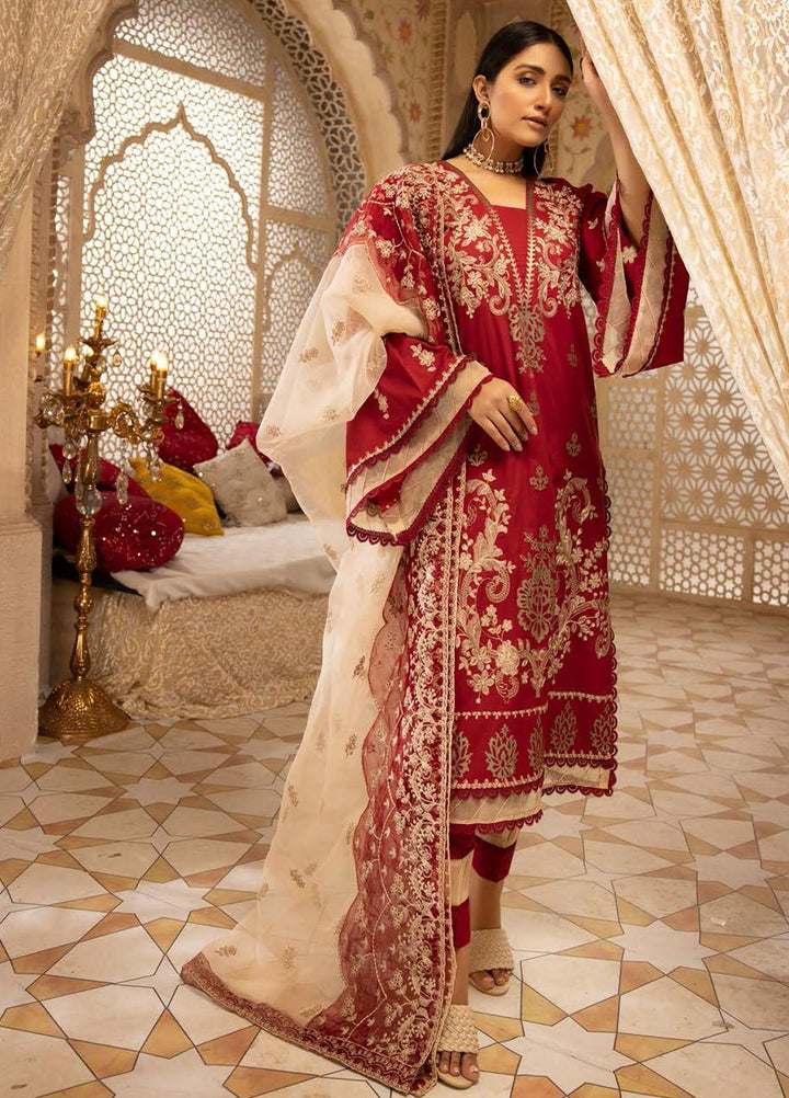 Pearl By Riaz Arts Embroidered Lawn Suits Unstitched 3 Piece RA22P 06 - Eid Collection