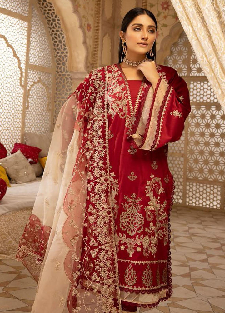 Pearl By Riaz Arts Embroidered Lawn Suits Unstitched 3 Piece RA22P 06 - Eid Collection