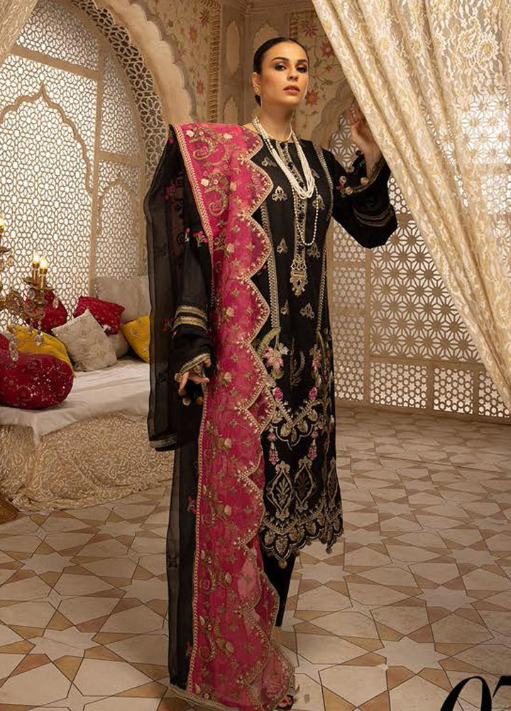 Pearl By Riaz Arts Embroidered Lawn Suits Unstitched 3 Piece RA22P 07 - Eid Collection