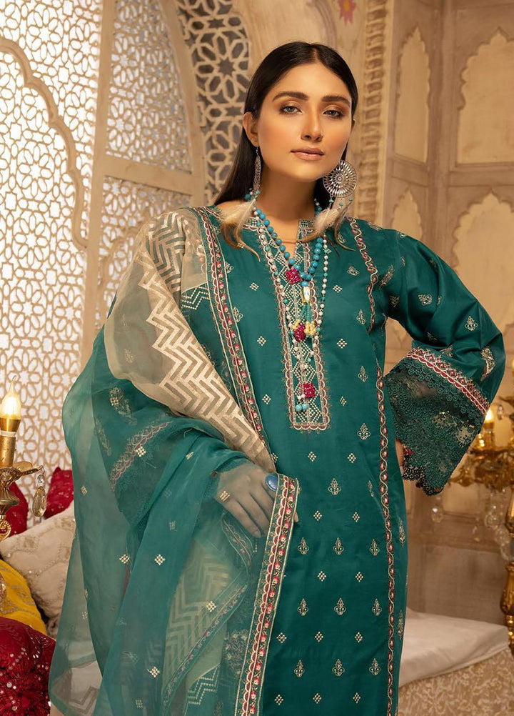 Pearl By Riaz Arts Embroidered Lawn Suits Unstitched 3 Piece RA22P 08 - Eid Collection