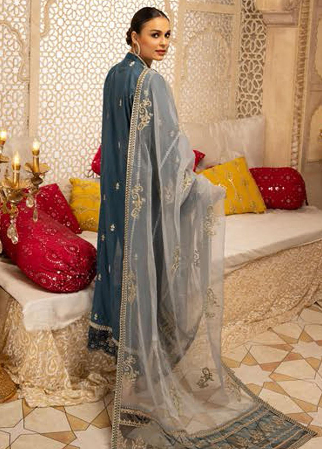 Pearl By Riaz Arts Embroidered Lawn Suits Unstitched 3 Piece RA22P 09 - Eid Collection