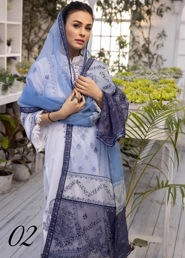 Pearl Executive By Riaz Arts Embroidered Lawn Suits Unstitched 3 Piece RA23PE D2 - Summer Collection