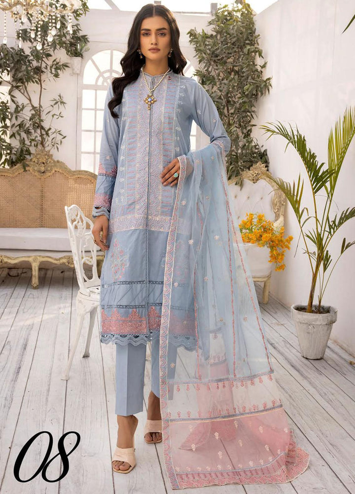 Pearl Executive By Riaz Arts Embroidered Lawn Suits Unstitched 3 Piece RA23PE D8 - Summer Collection