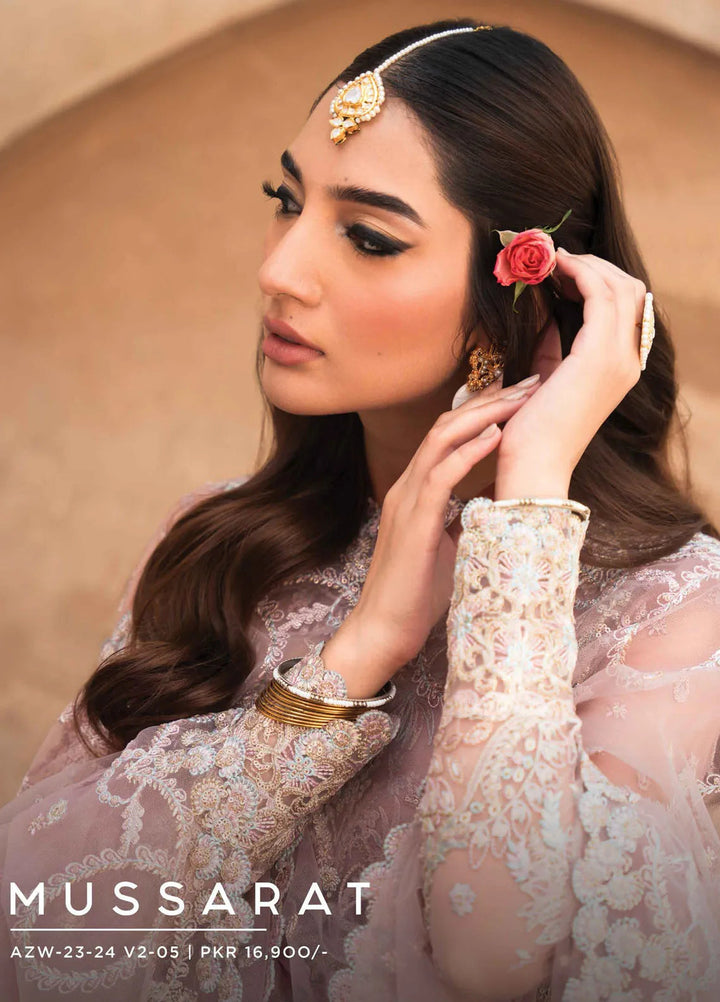 Pehli Nazar by Ayzel Embroidered Net Suit Unstitched 3 Piece AAF24P D-05 Mussarat - Festive Collection