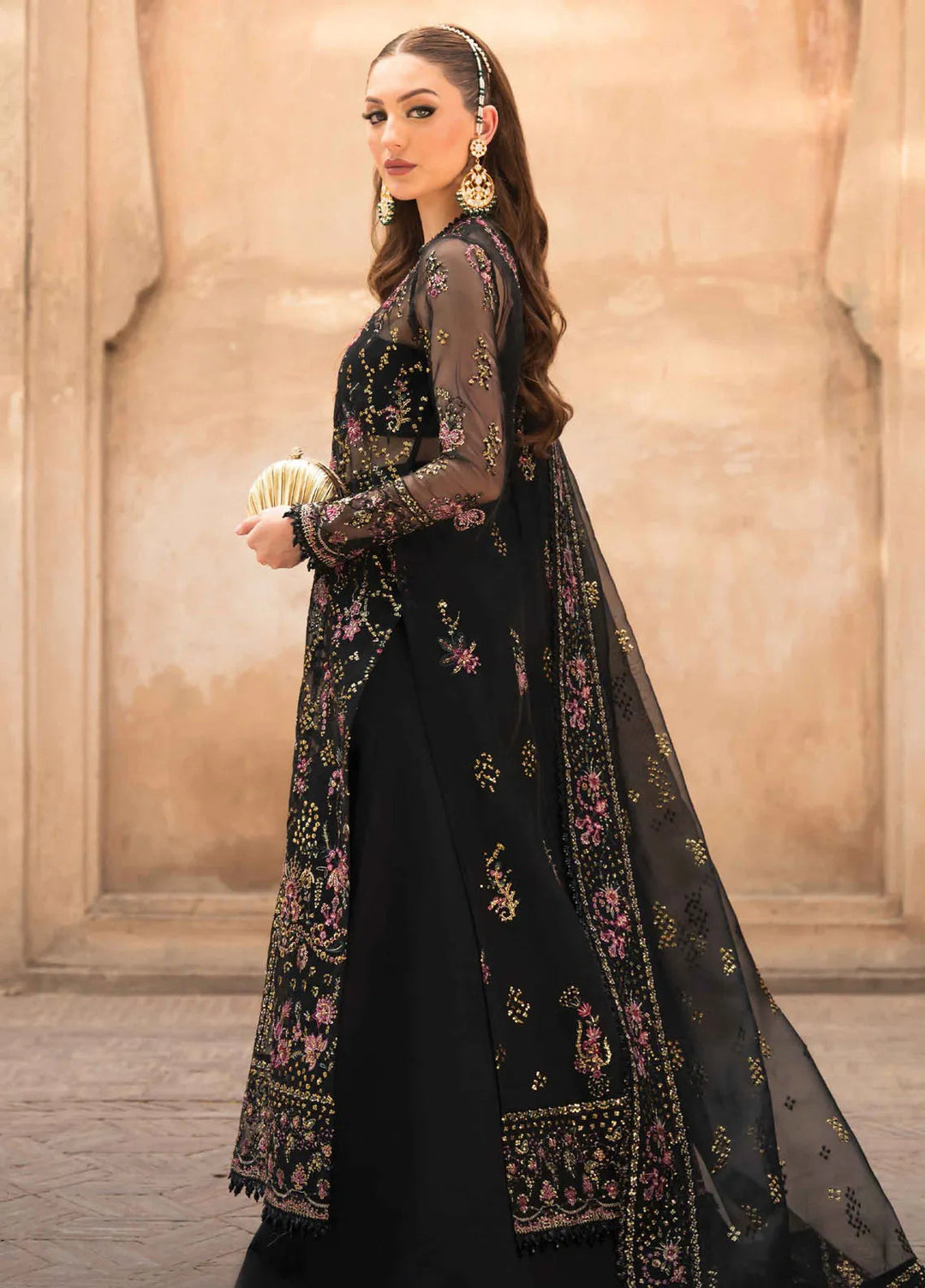 Pehli Nazar by Ayzel Embroidered Organza Suit Unstitched 3 Piece AAF24P D-02 Nazneen - Festive Collection