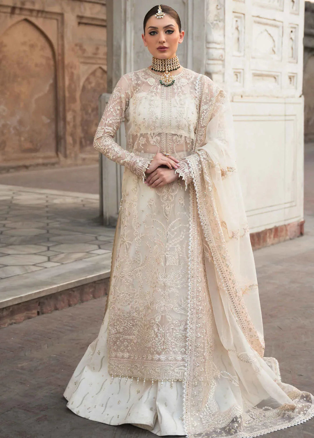 Pehli Nazar by Ayzel Embroidered Organza Suit Unstitched 3 Piece AAF24P D-03 Zubaida - Festive Collection