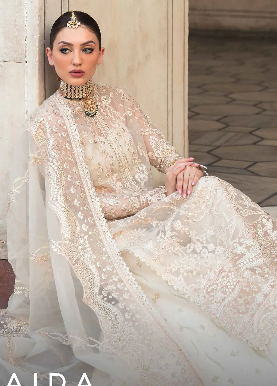 Pehli Nazar by Ayzel Embroidered Organza Suit Unstitched 3 Piece AAF24P D-03 Zubaida - Festive Collection