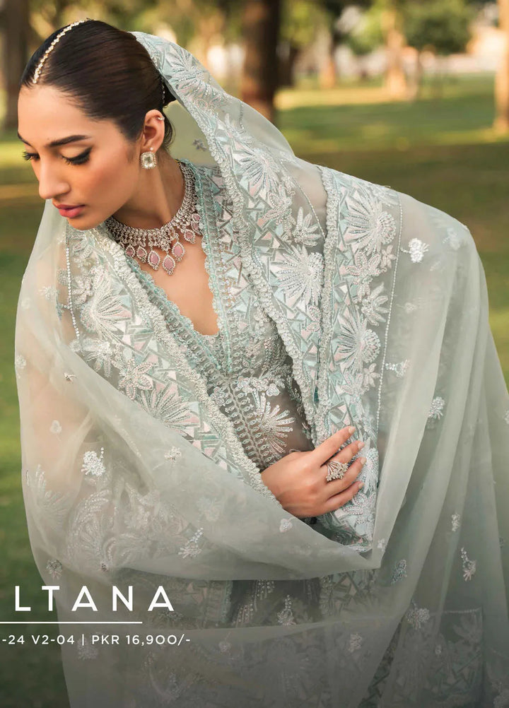 Pehli Nazar by Ayzel Embroidered Organza Suit Unstitched 3 Piece AAF24P D-04 Sultana - Festive Collection