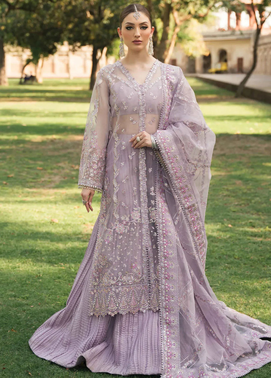 Pehli Nazar by Ayzel Embroidered Organza Suit Unstitched 3 Piece AAF24P D-07 Shehrazad - Festive Collection