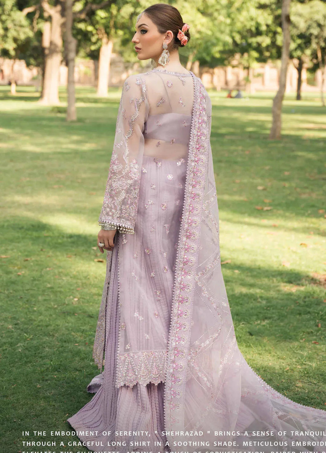 Pehli Nazar by Ayzel Embroidered Organza Suit Unstitched 3 Piece AAF24P D-07 Shehrazad - Festive Collection