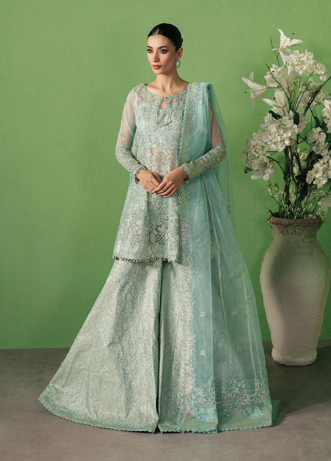 Pehli Nazar by Ayzel Embroidered Organza Suits Unstitched 3 Piece AAFPZ25 D-04 Zarbaaf - Formals Collection