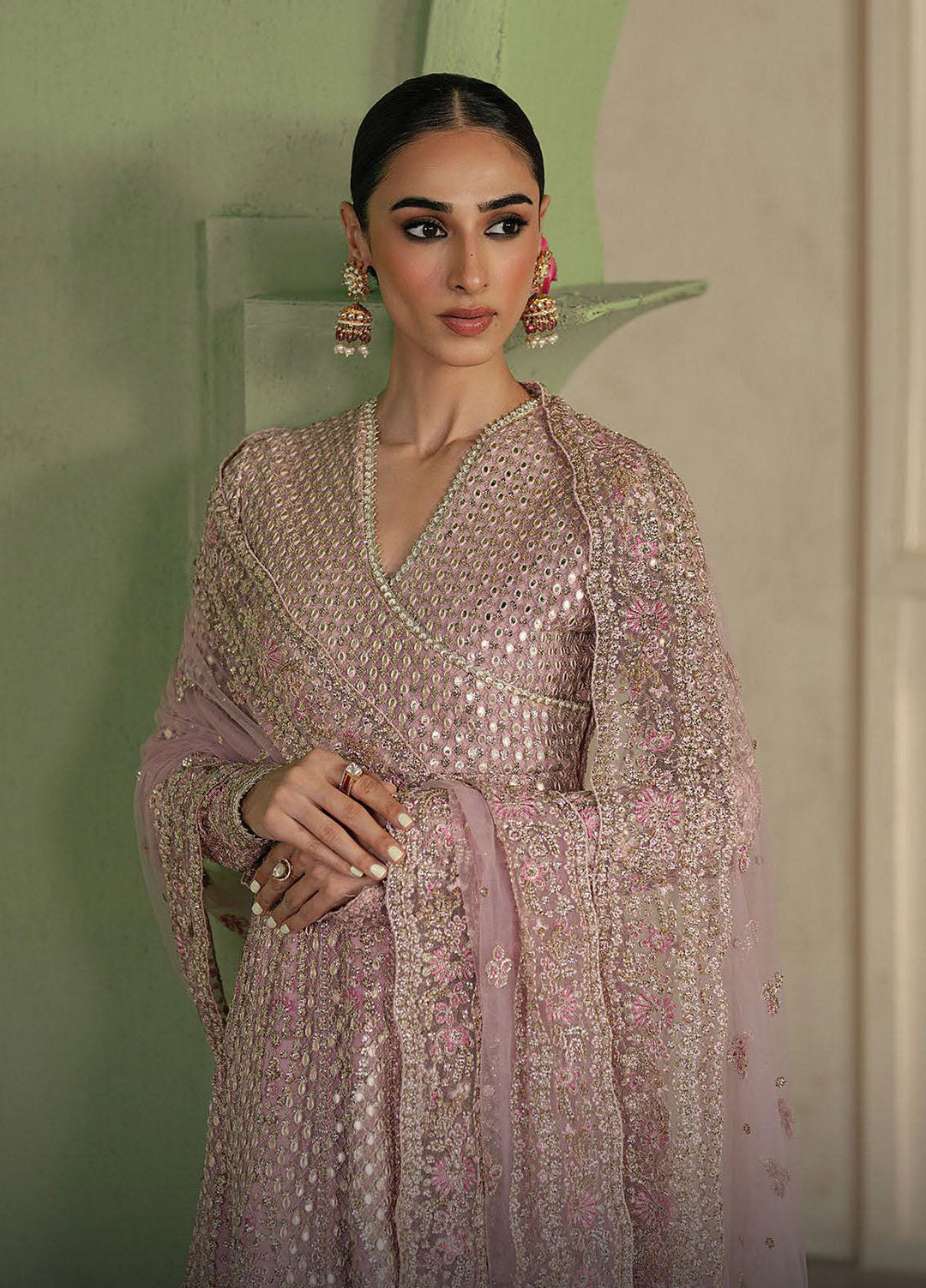 Pehli Nazar by Ayzel Embroidered Net Suits Unstitched 3 Piece AAFPZ25 D-10 Savera - Formals Collection