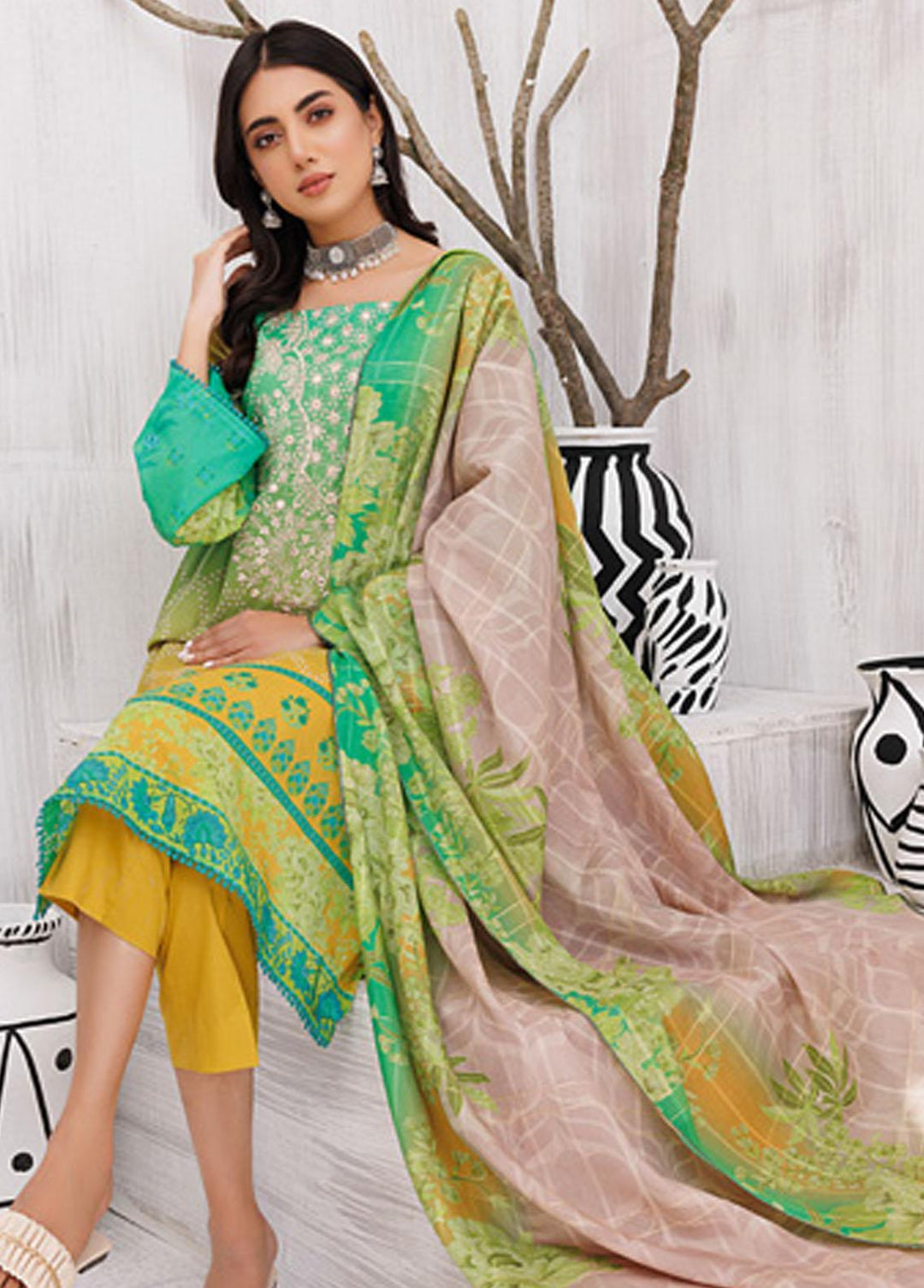 Pehnava By Charizma Embroidered Lawn Suits Unstitched 3 Piece CRZ23P CPN-08 - Summer Collection