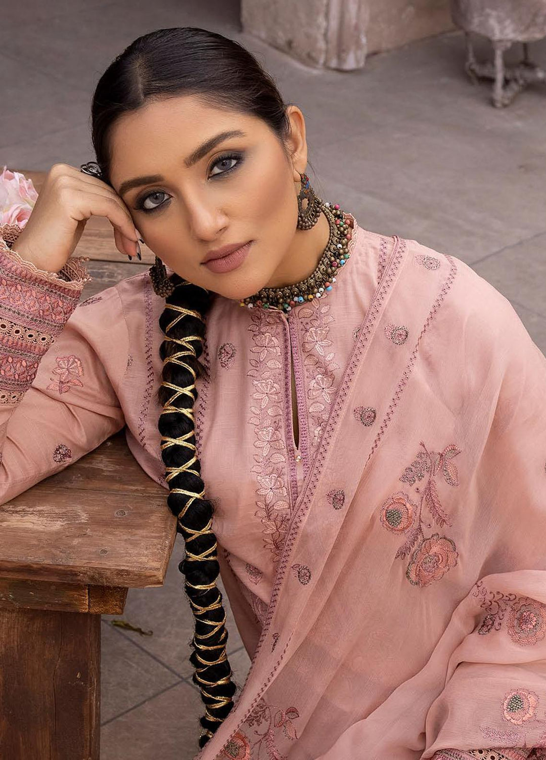 Pehnawa By Aalaya Embroidered Lawn Suits Unstitched 3 Piece ALY23P D-01 - Summer Collection