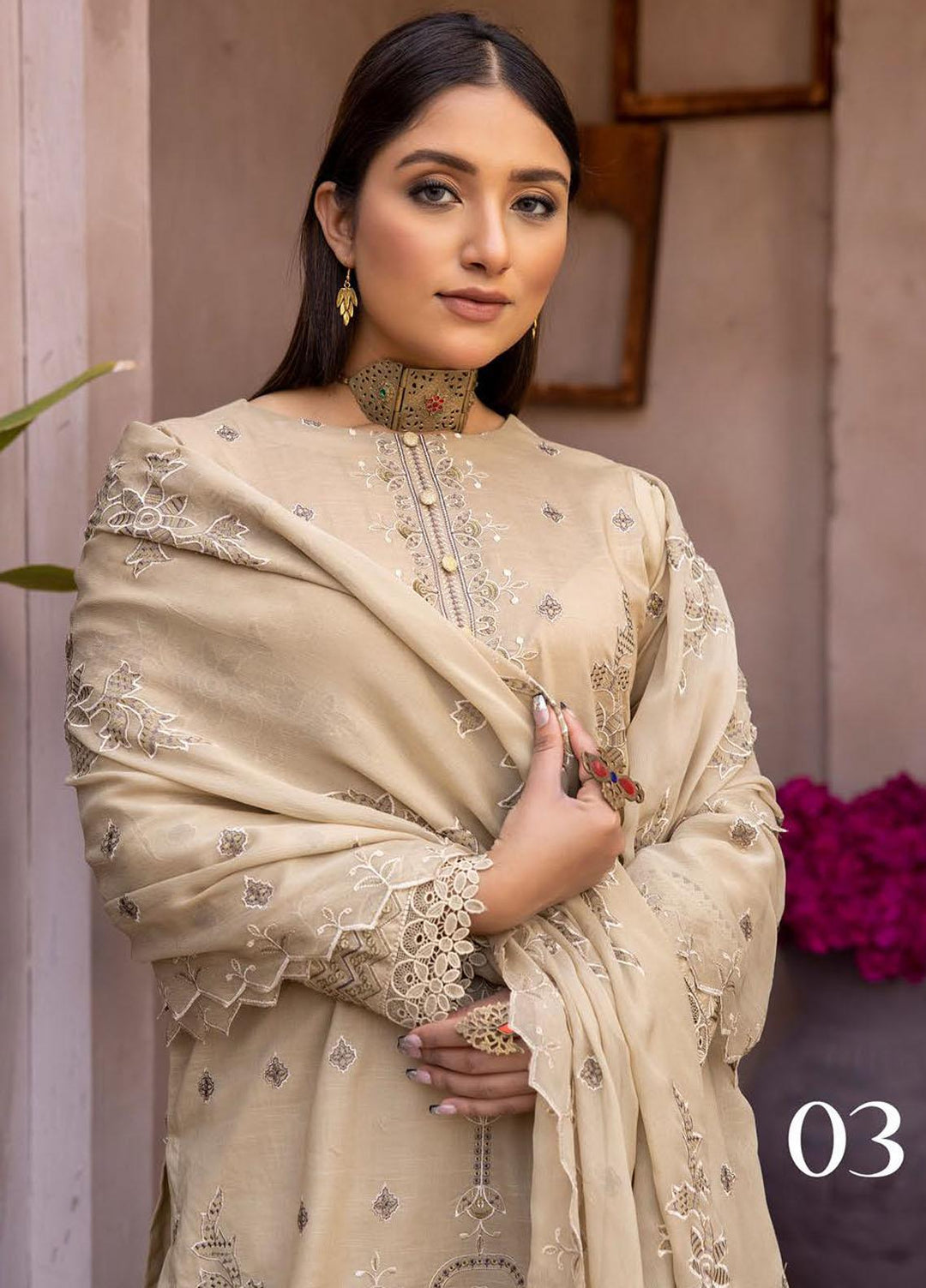 Pehnawa By Aalaya Embroidered Lawn Suits Unstitched 3 Piece ALY23P D-03 - Summer Collection