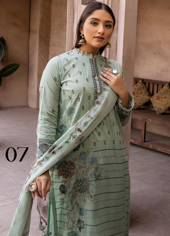 Pehnawa By Aalaya Embroidered Lawn Suits Unstitched 3 Piece ALY23P D-07 - Summer Collection