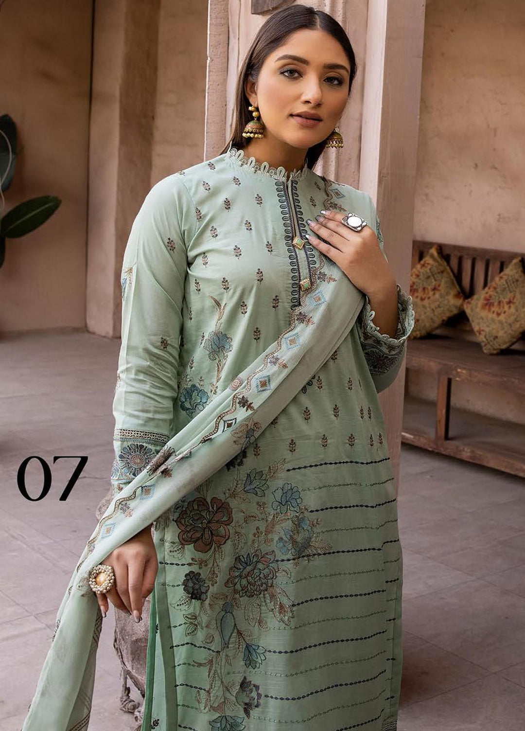Pehnawa By Aalaya Embroidered Lawn Suits Unstitched 3 Piece ALY23P D-07 - Summer Collection