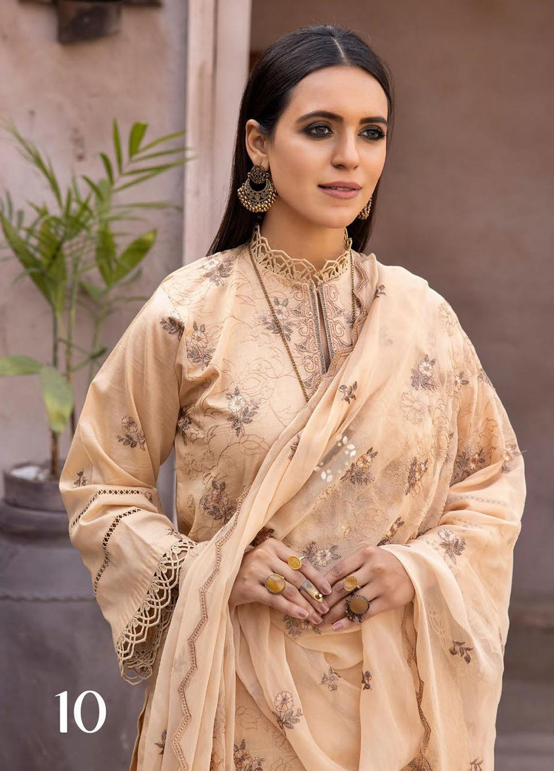 Pehnawa By Aalaya Embroidered Lawn Suits Unstitched 3 Piece ALY23P D-10 - Summer Collection