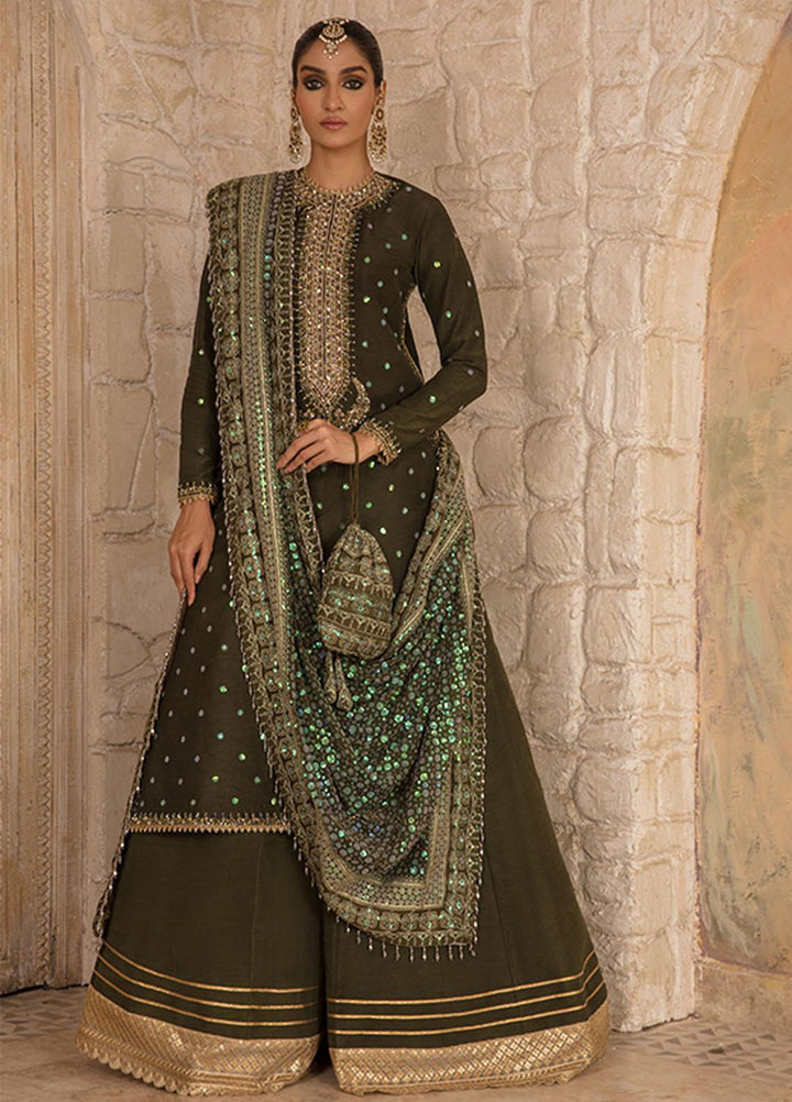 Saffron Pret Embroidered  3 Piece Suit 01 Cardinal Classic