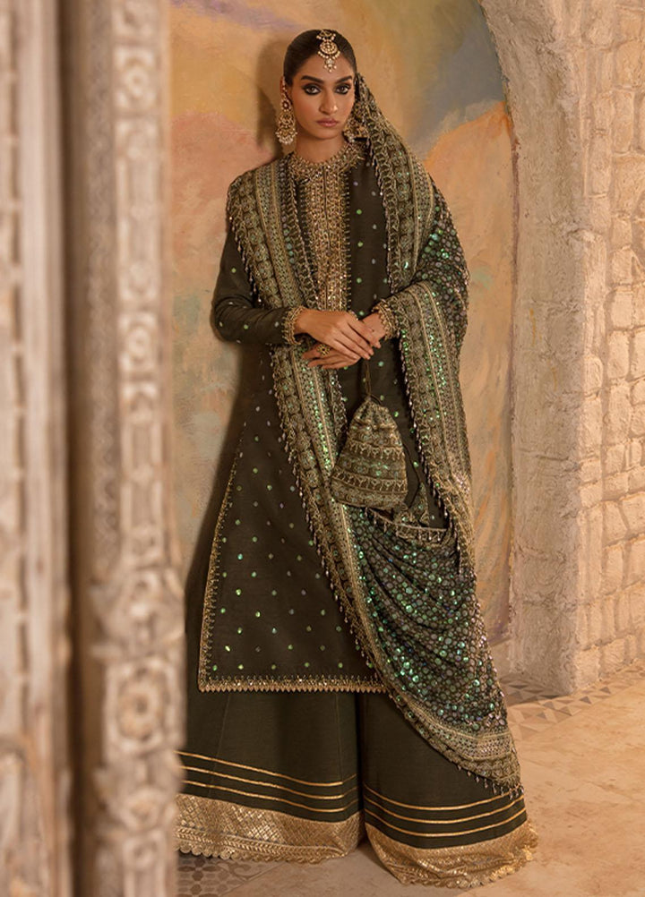 Saffron Pret Embroidered  3 Piece Suit 01 Cardinal Classic