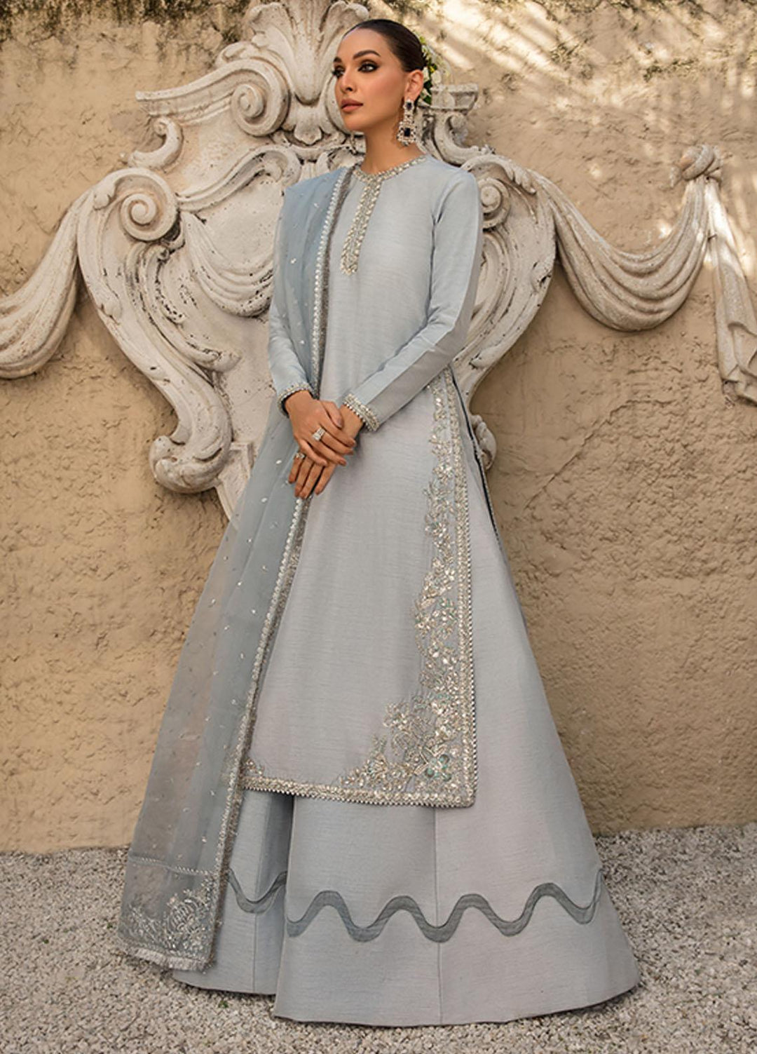 Saffron Pret Embroidered  3 Piece Suit 04 Midnight Blue