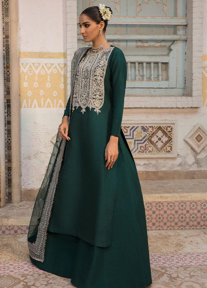 Saffron Pret Embroidered  3 Piece Suit 10 Vibrant Verdant
