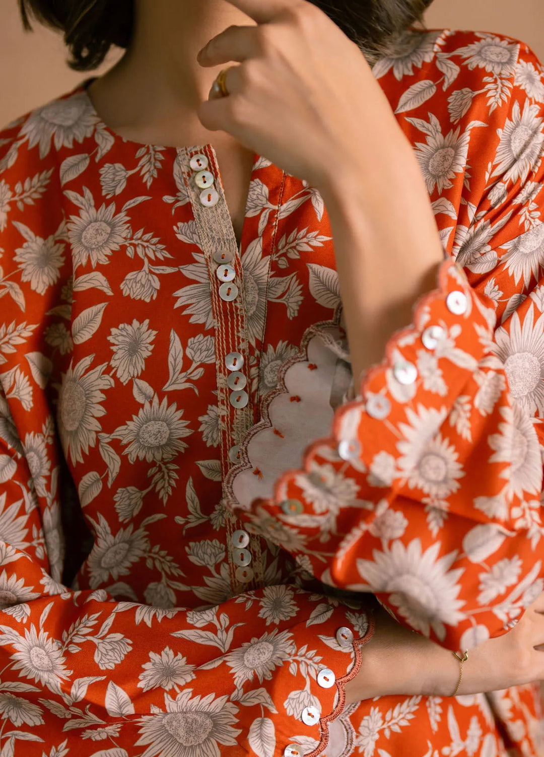 Ayla Studio Pret Printed Poly Viscose 2 Piece Suit Fiesta