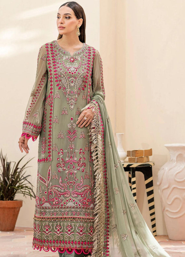 Peyam By Shamrock Premium Embroidered Chiffon Suits Unstitched 3 Piece SRK23P SFD-0090 Nora - Formal Collection