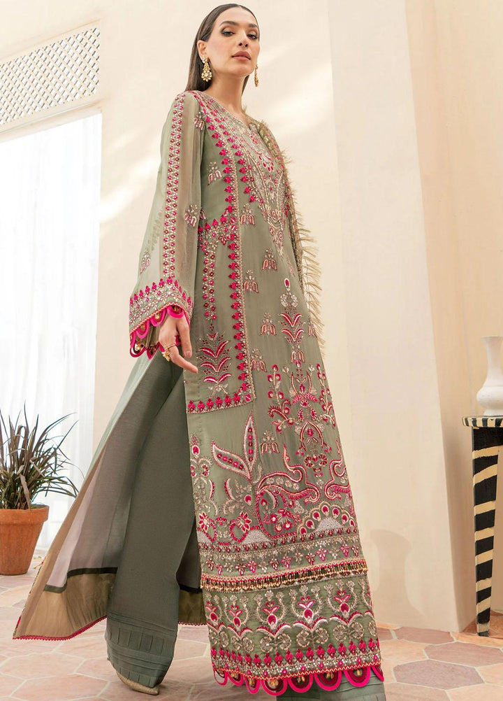 Peyam By Shamrock Premium Embroidered Chiffon Suits Unstitched 3 Piece SRK23P SFD-0090 Nora - Formal Collection
