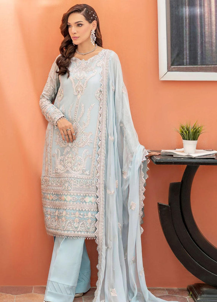 Peyam By Shamrock Premium Embroidered Chiffon Suits Unstitched 3 Piece SRK23P SFD-0092 Nurul - Formal Collection