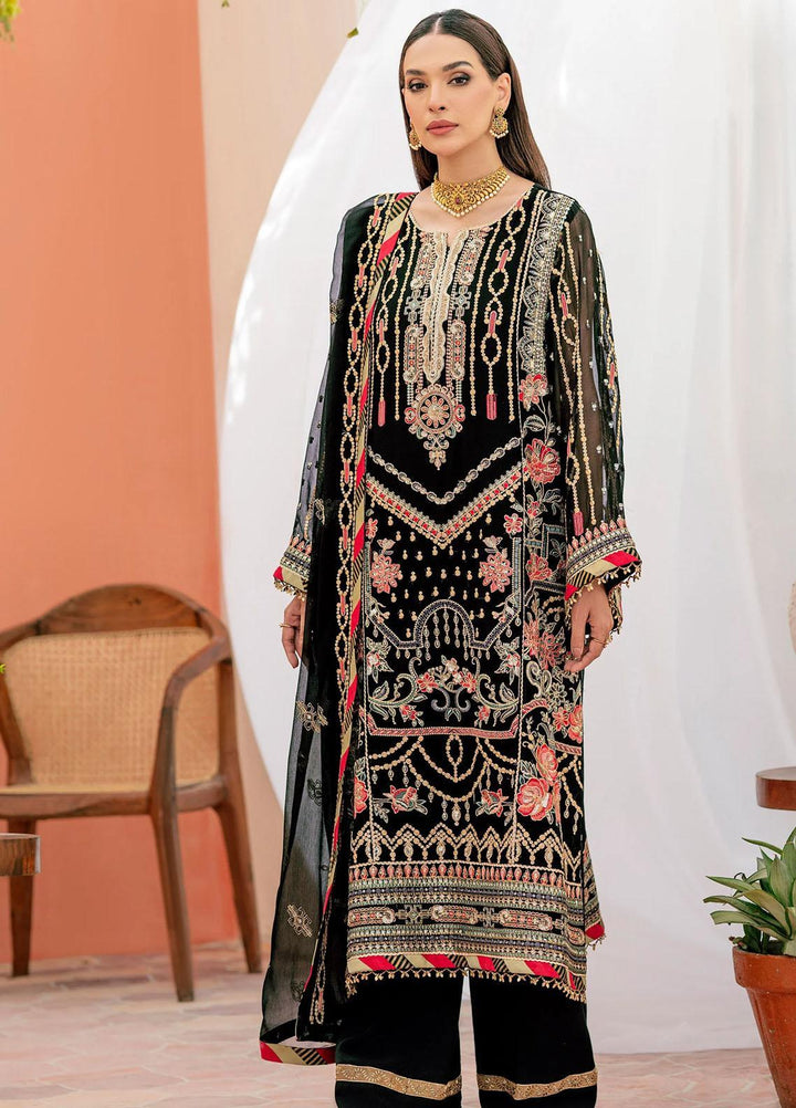 Peyam By Shamrock Premium Embroidered Chiffon Suits Unstitched 3 Piece SRK23P SFD-0093 Leila - Formal Collection